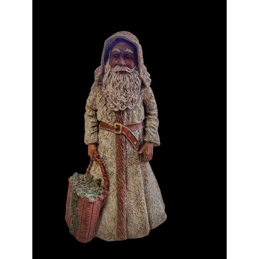 Vintage Sarah's Attic Santa with Holly Basket